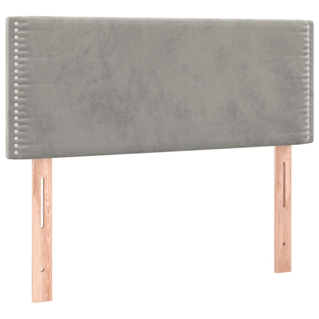 Tête de lit Gris clair 100x5x78/88 cm Velours