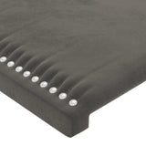 Tête de lit Gris foncé 100x5x78/88 cm Velours