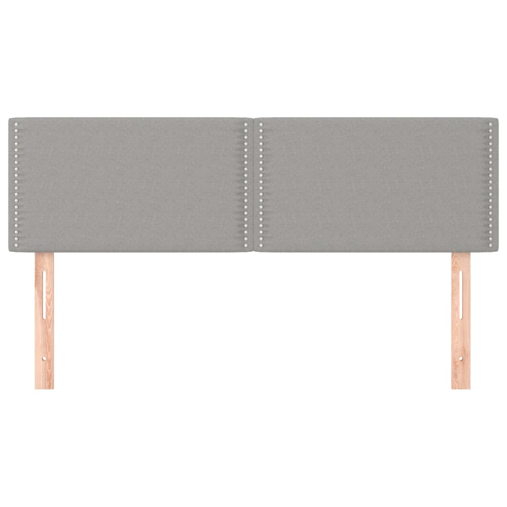 Têtes de lit 2 pcs Gris clair 72x5x78/88 cm Tissu