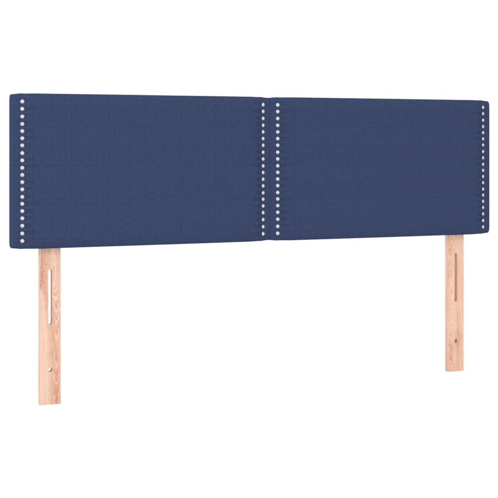 Têtes de lit 2 pcs Bleu 72x5x78/88 cm Tissu