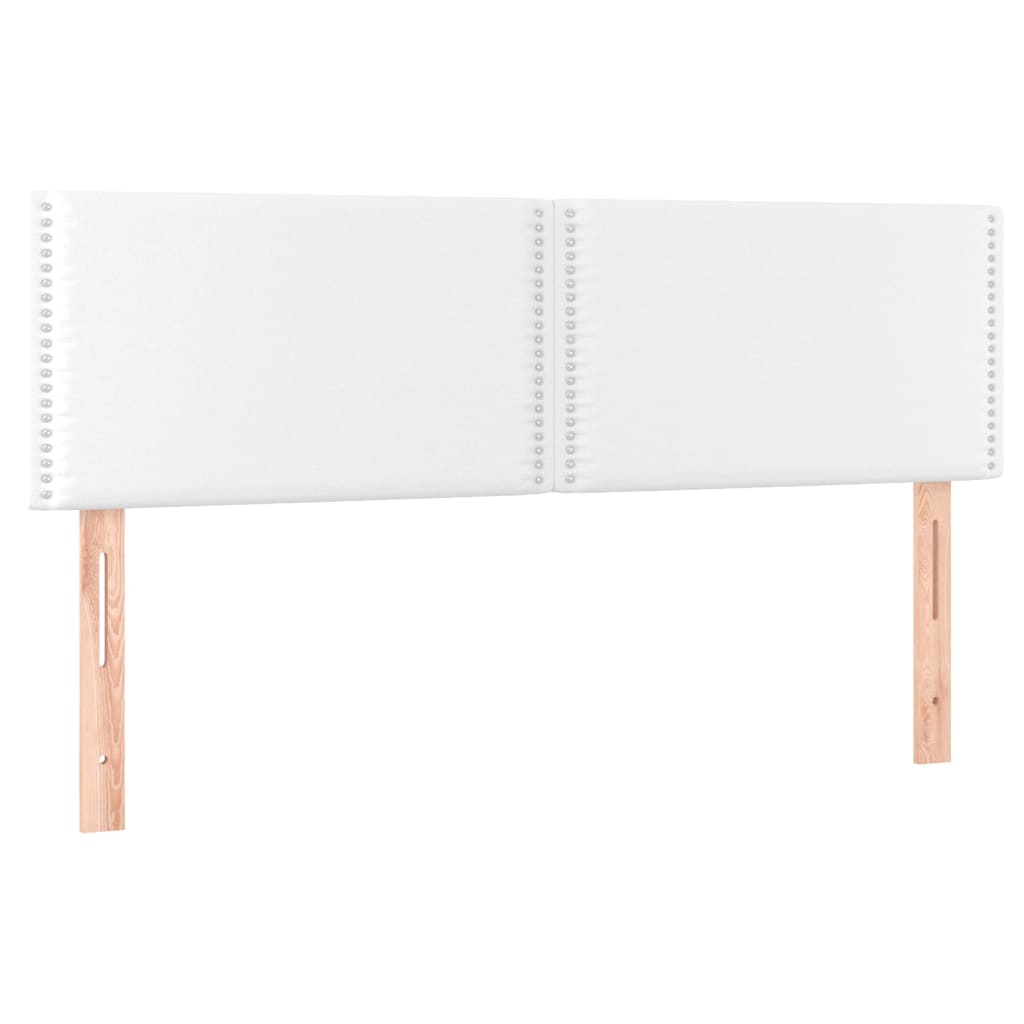 Têtes de lit 2 pcs Blanc 72x5x78/88 cm Similicuir