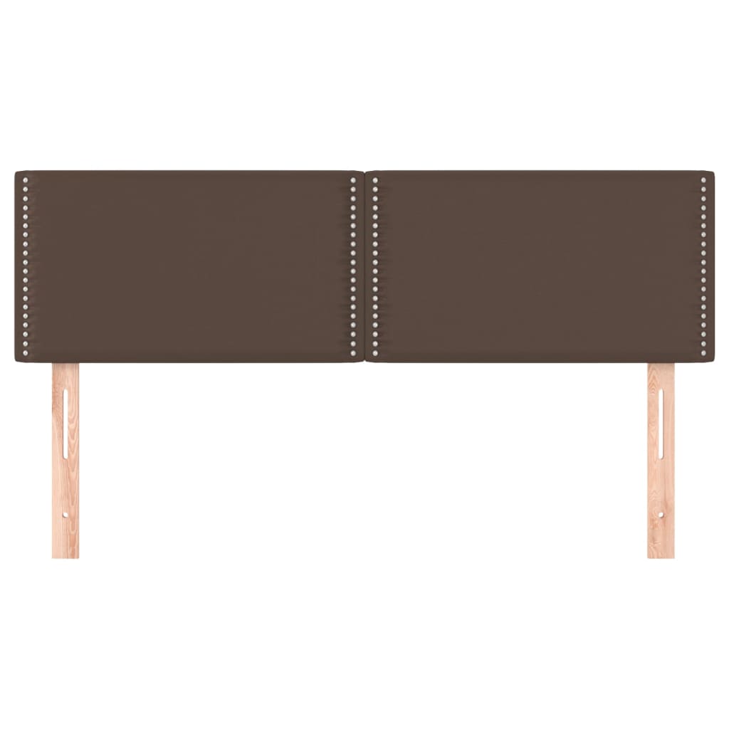 Têtes de lit 2 pcs Marron 72x5x78/88 cm Similicuir