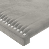 Têtes de lit 2 pcs Gris clair 72x5x78/88 cm Velours