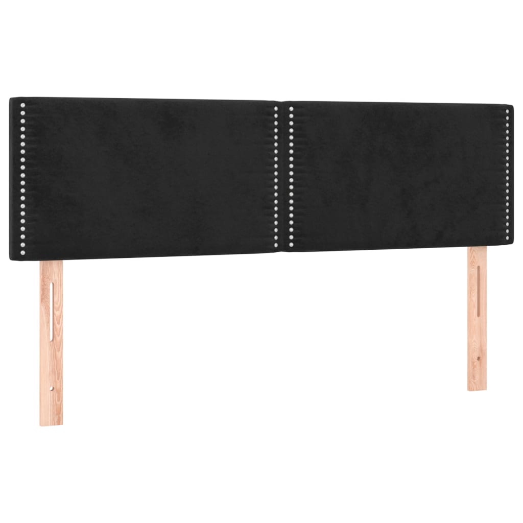 Têtes de lit 2 pcs Noir 72x5x78/88 cm Velours