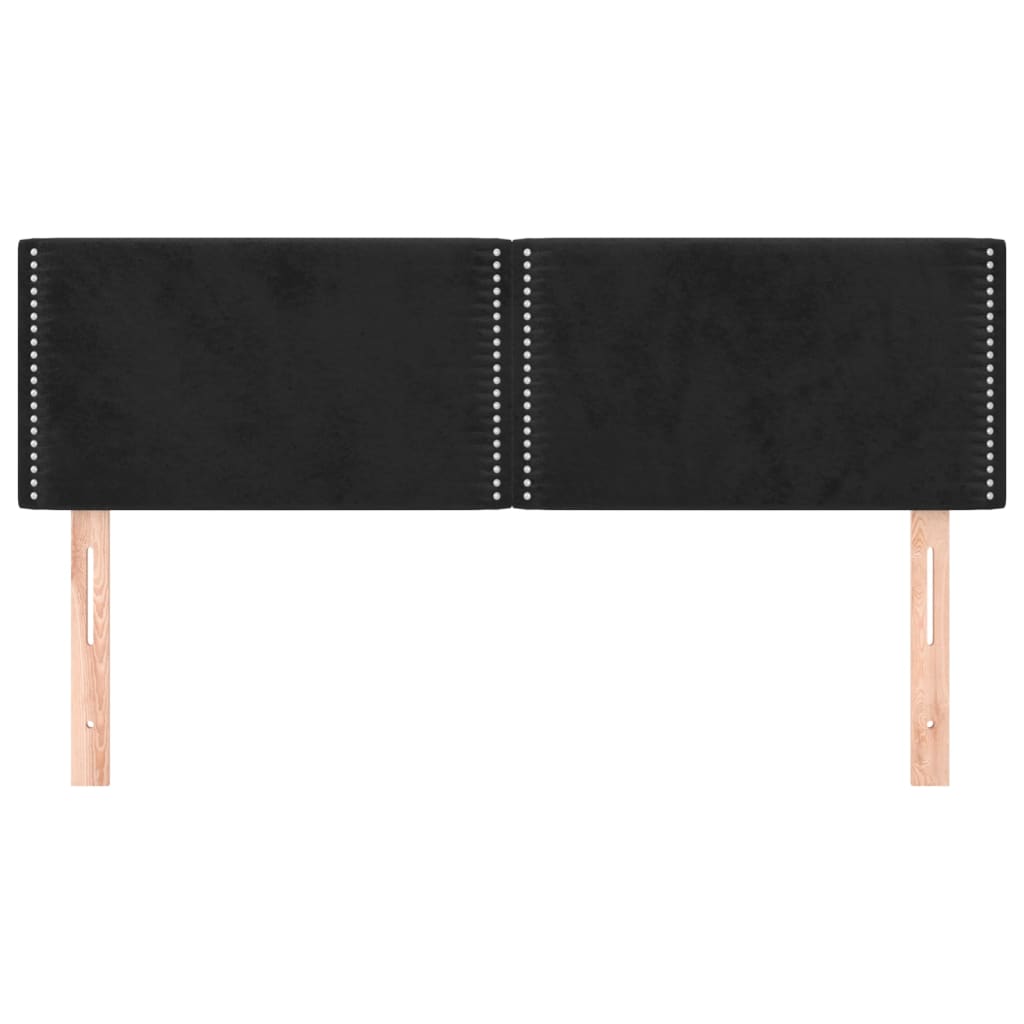 Têtes de lit 2 pcs Noir 72x5x78/88 cm Velours