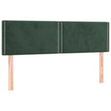 Têtes de lit 2 pcs Vert foncé 72x5x78/88 cm Velours