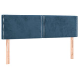 Têtes de lit 2 pcs Bleu foncé 72x5x78/88 cm Velours