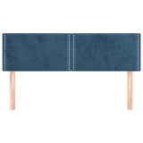 Têtes de lit 2 pcs Bleu foncé 72x5x78/88 cm Velours