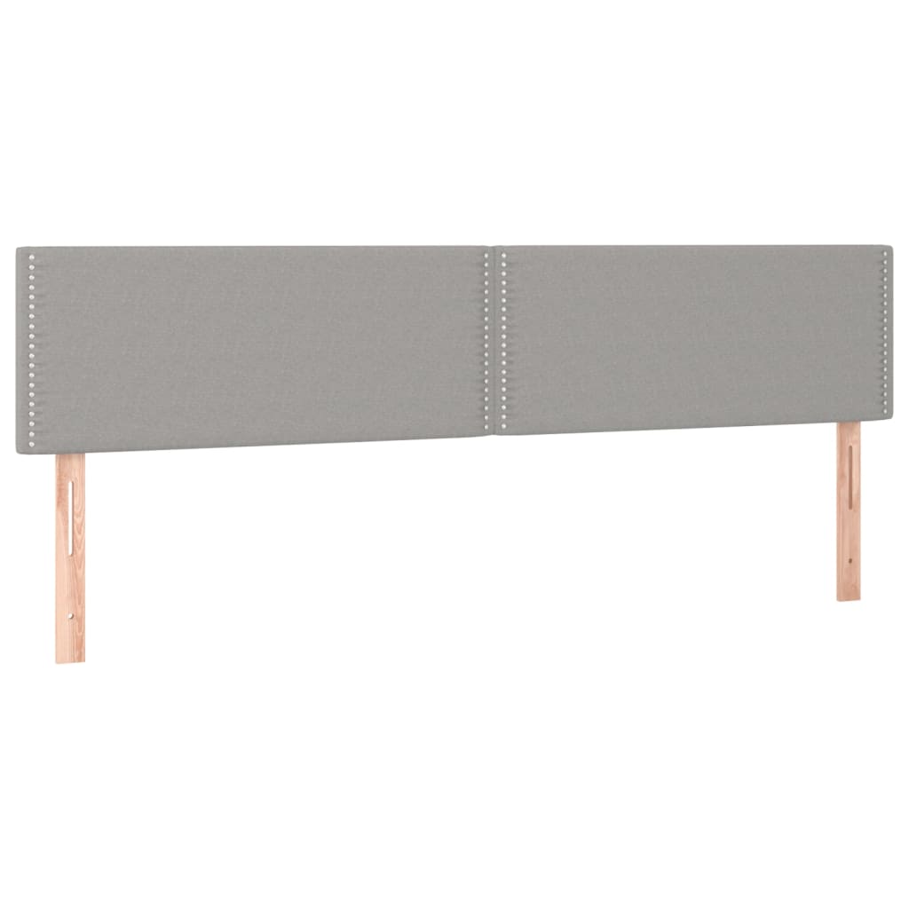 Têtes de lit 2 pcs Gris clair 80x5x78/88 cm Tissu