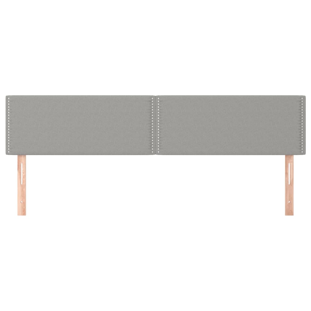 Têtes de lit 2 pcs Gris clair 80x5x78/88 cm Tissu