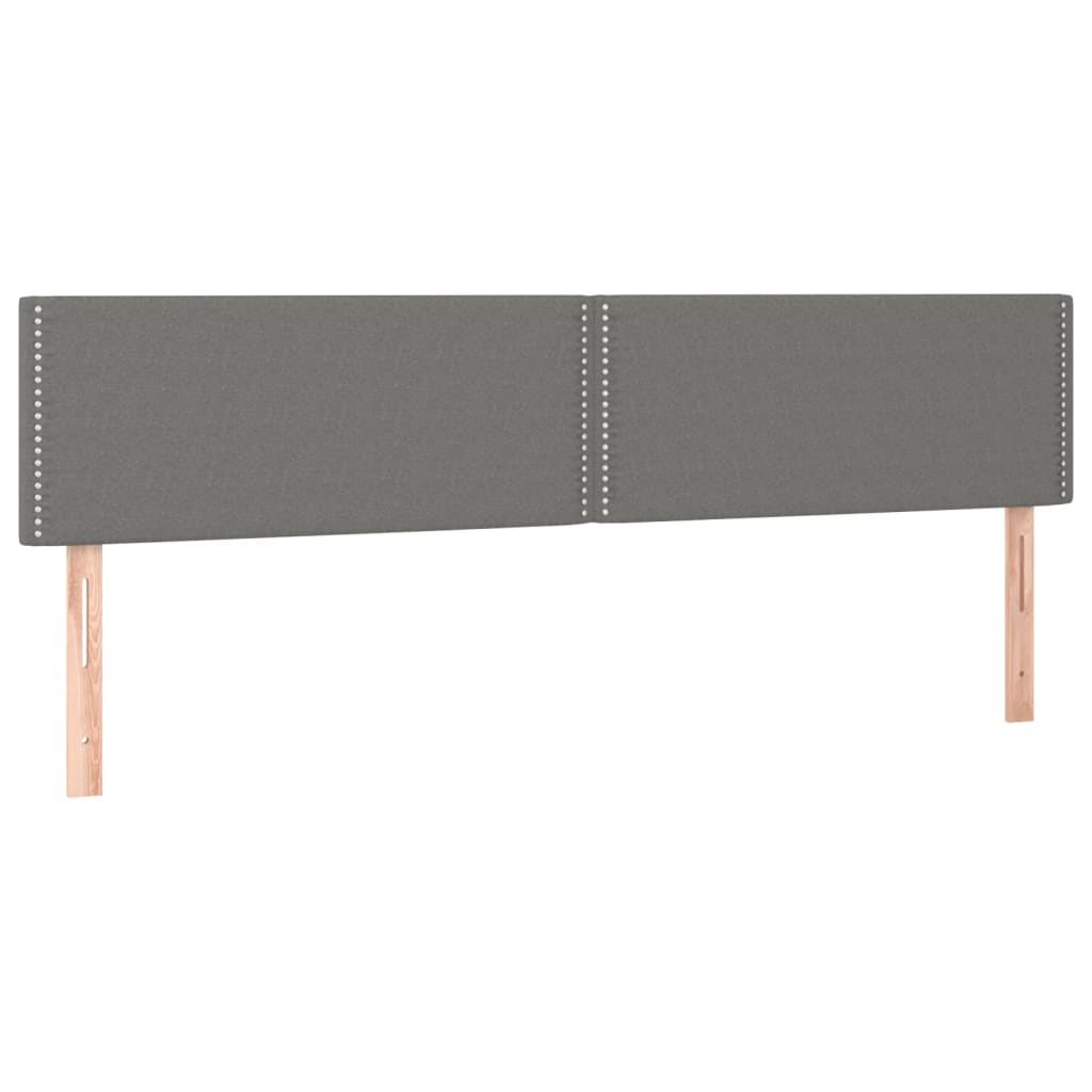 Têtes de lit 2 pcs Gris foncé 80x5x78/88 cm Tissu