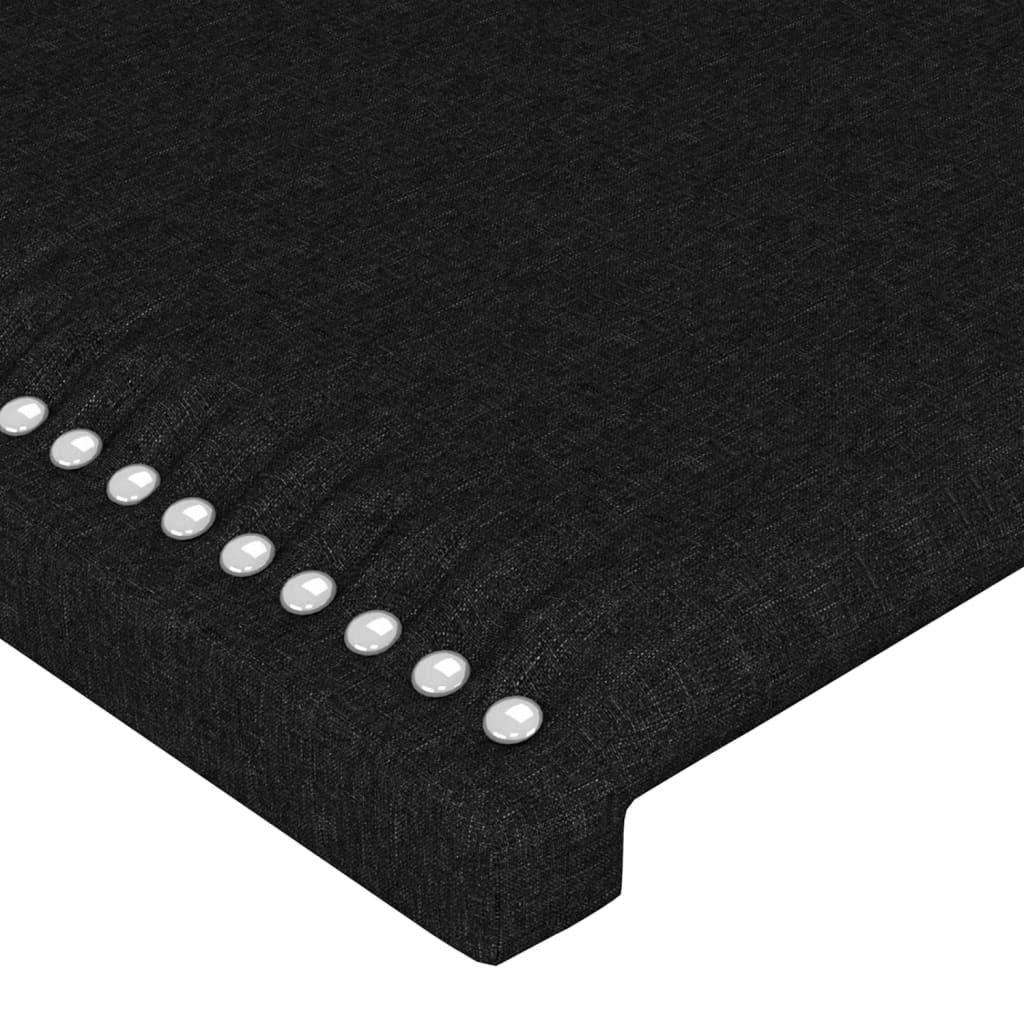 Têtes de lit 2 pcs Noir 80x5x78/88 cm Tissu