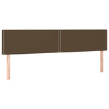 Têtes de lit 2 pcs Marron Foncé 80x5x78/88 cm Tissu