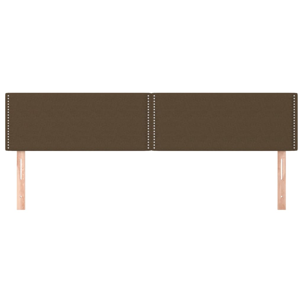 Têtes de lit 2 pcs Marron Foncé 80x5x78/88 cm Tissu