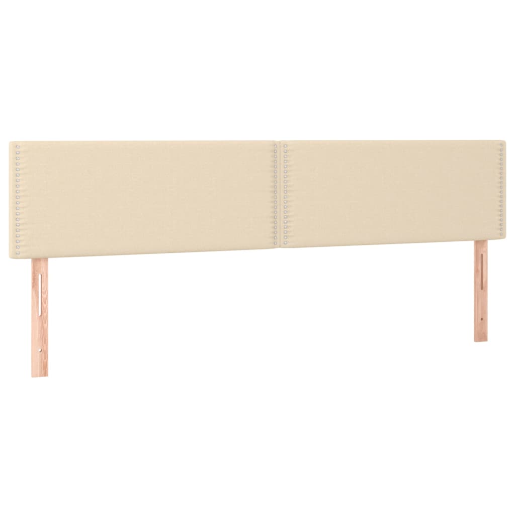 Têtes de lit 2 pcs Crème 80x5x78/88 cm Tissu