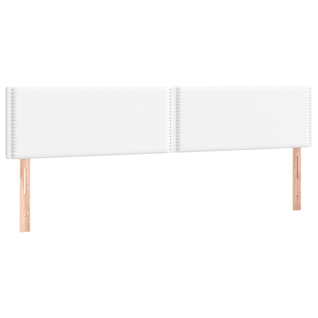 Têtes de lit 2 pcs Blanc 80x5x78/88 cm Similicuir