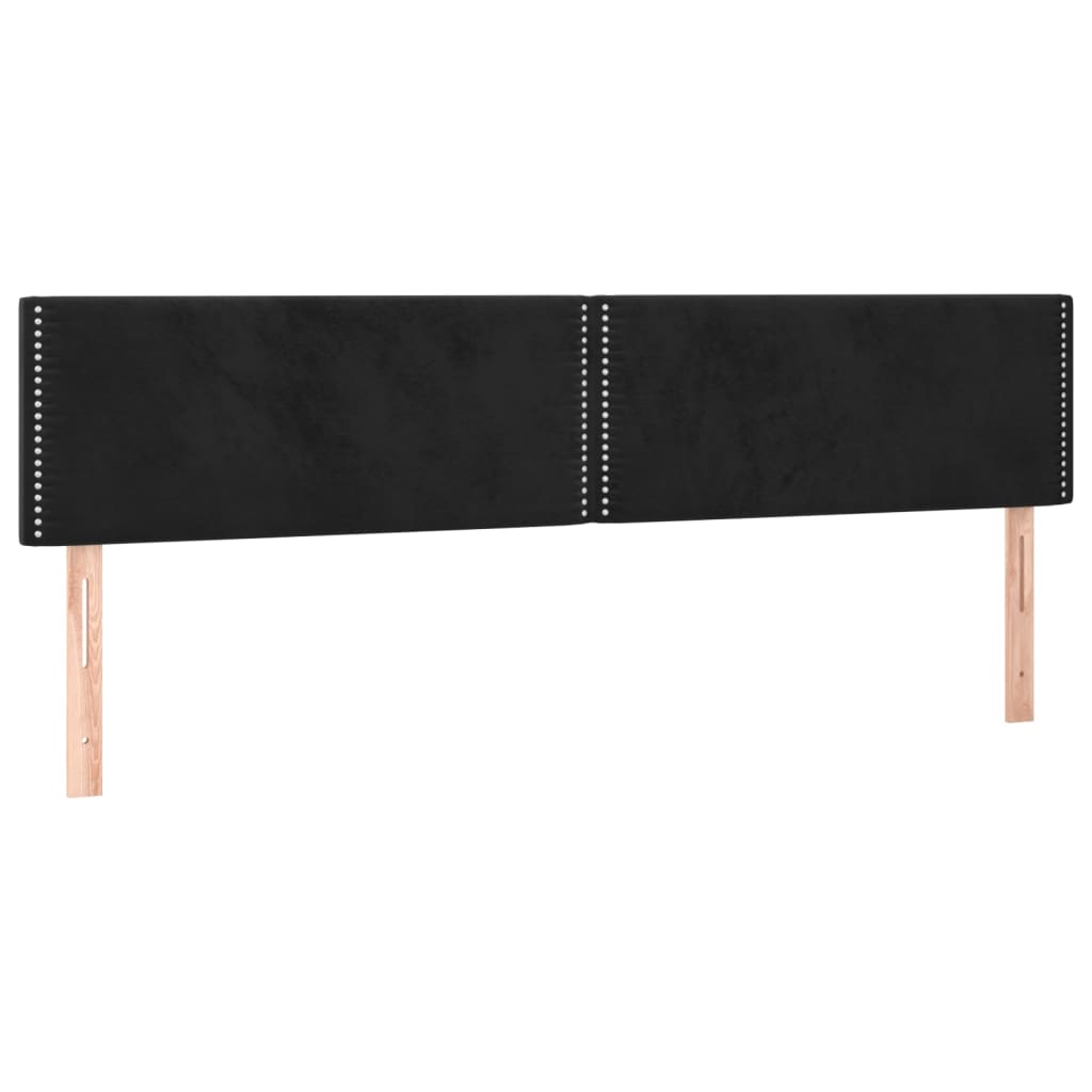 Têtes de lit 2 pcs Noir 80x5x78/88 cm Velours