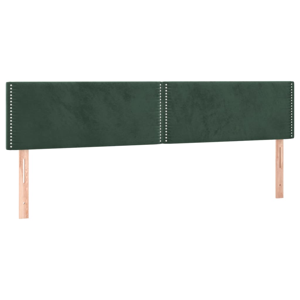 Têtes de lit 2 pcs Vert foncé 80x5x78/88 cm Velours