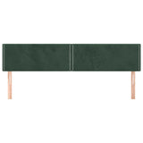 Têtes de lit 2 pcs Vert foncé 80x5x78/88 cm Velours