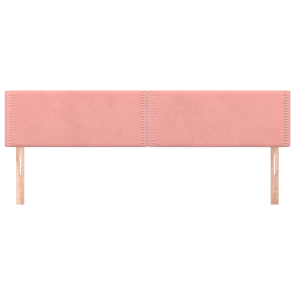 Têtes de lit 2 pcs Rose 80x5x78/88 cm Velours