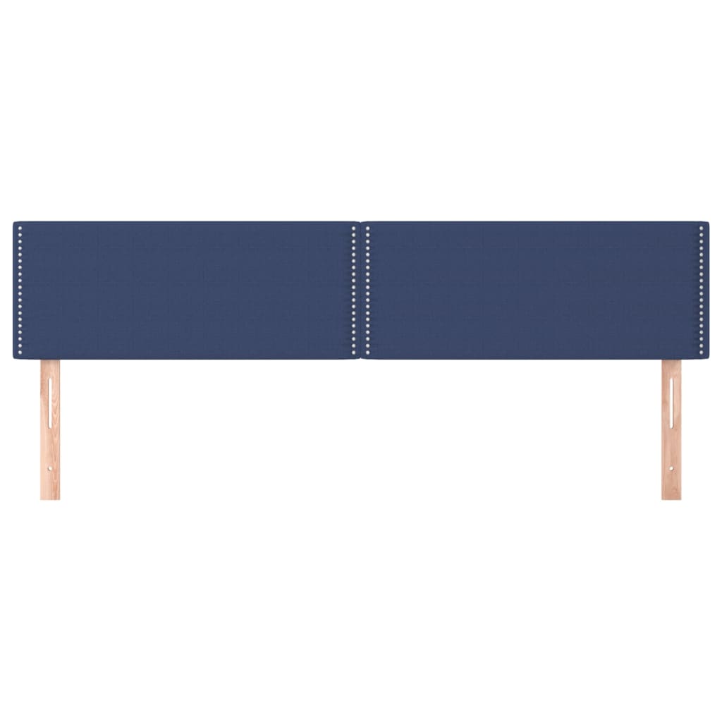 Têtes de lit 2 pcs Bleu 90x5x78/88 cm Tissu