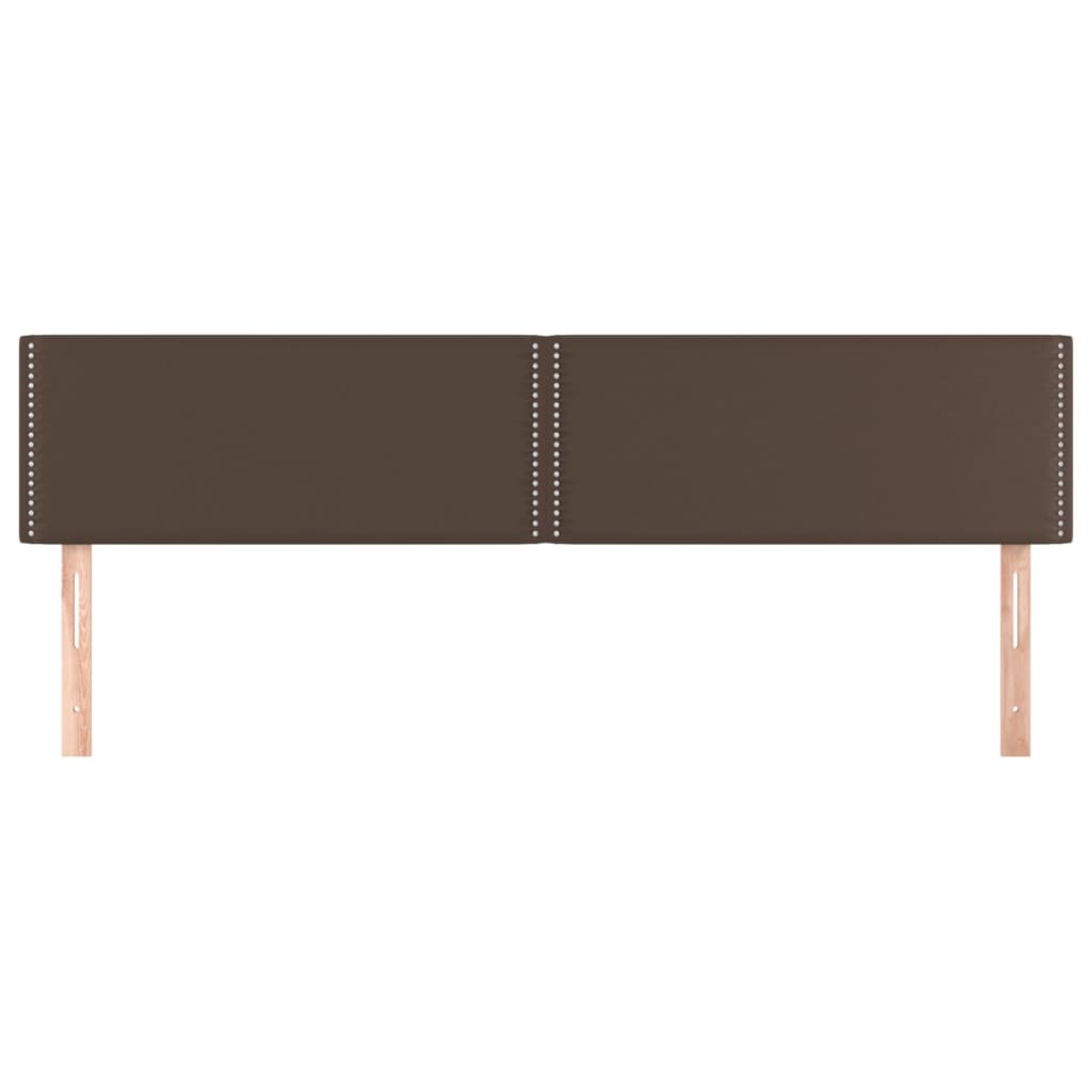 Têtes de lit 2 pcs Marron 90x5x78/88 cm Similicuir