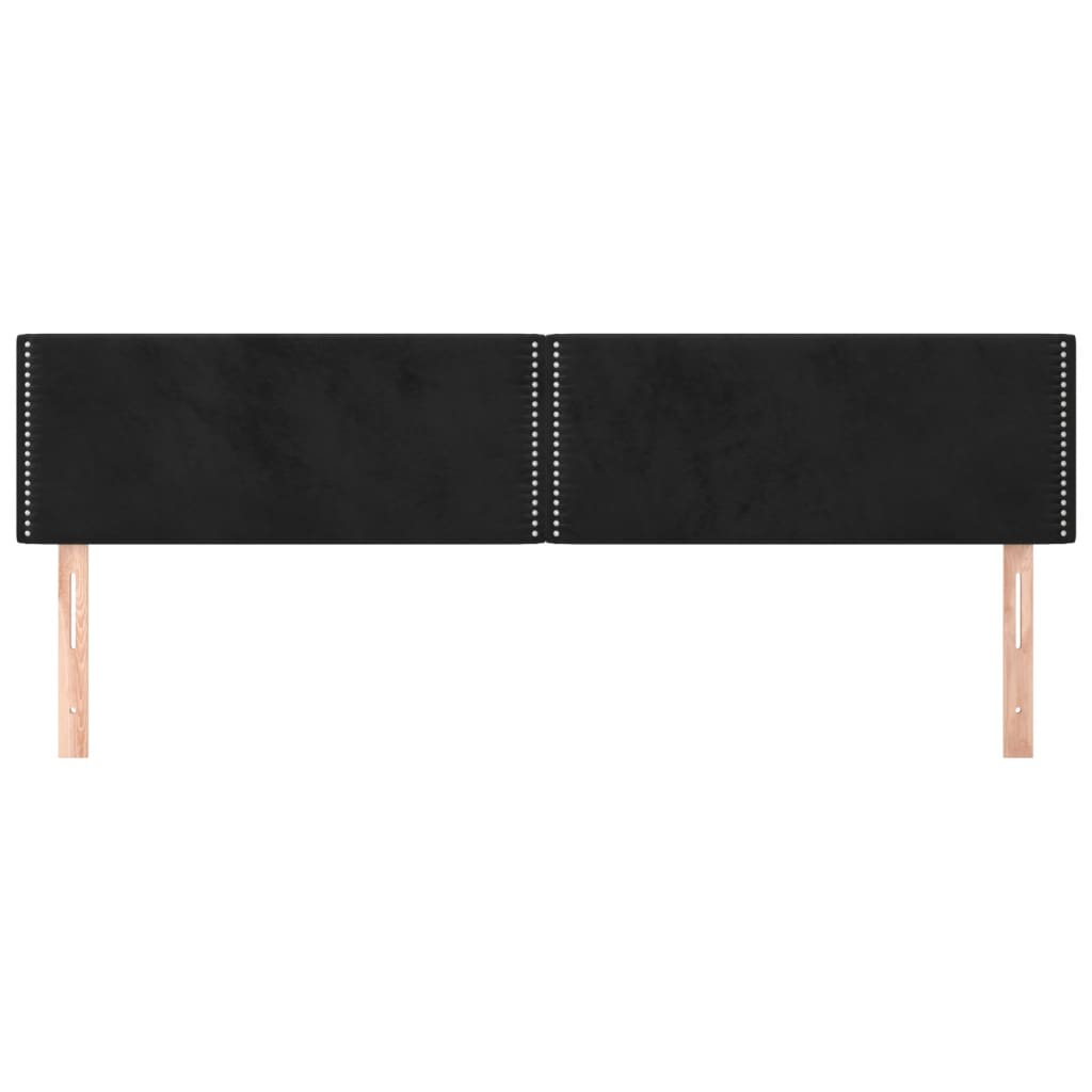 Têtes de lit 2 pcs Noir 90x5x78/88 cm Velours