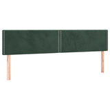 Têtes de lit 2 pcs Vert foncé 90x5x78/88 cm Velours