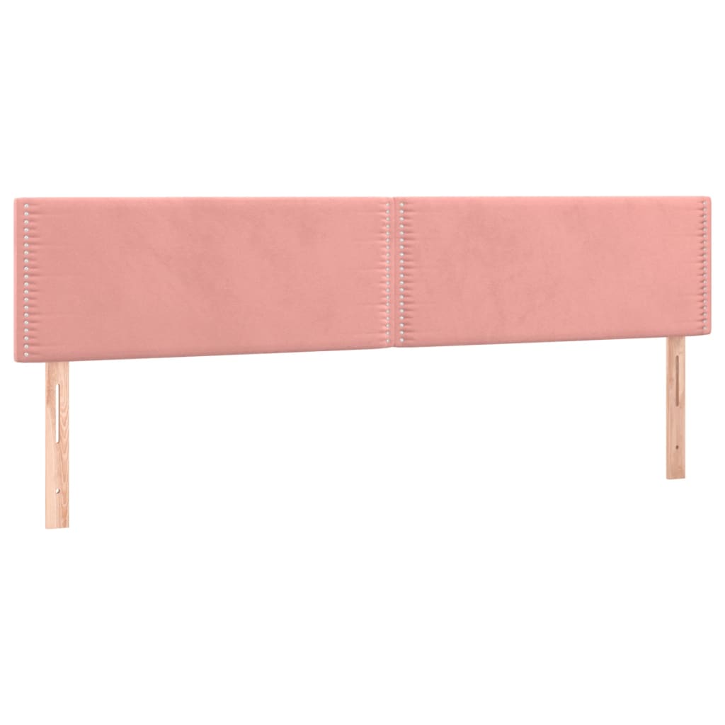 Têtes de lit 2 pcs Rose 90x5x78/88 cm Velours