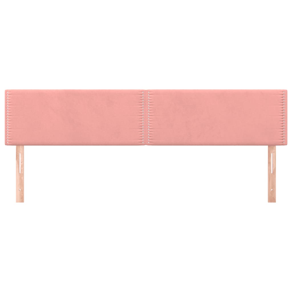 Têtes de lit 2 pcs Rose 90x5x78/88 cm Velours