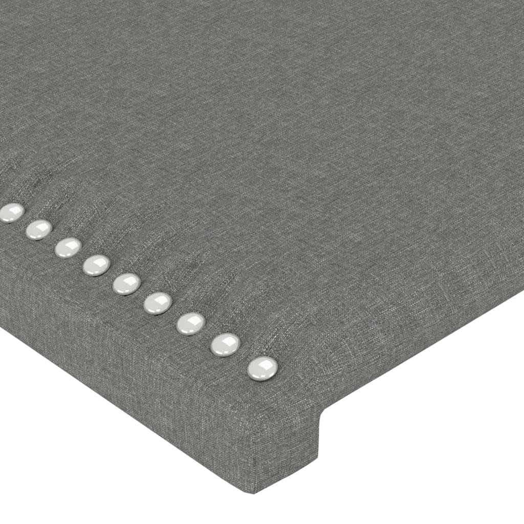 Têtes de lit 2 pcs Gris foncé 100x5x78/88 cm Tissu