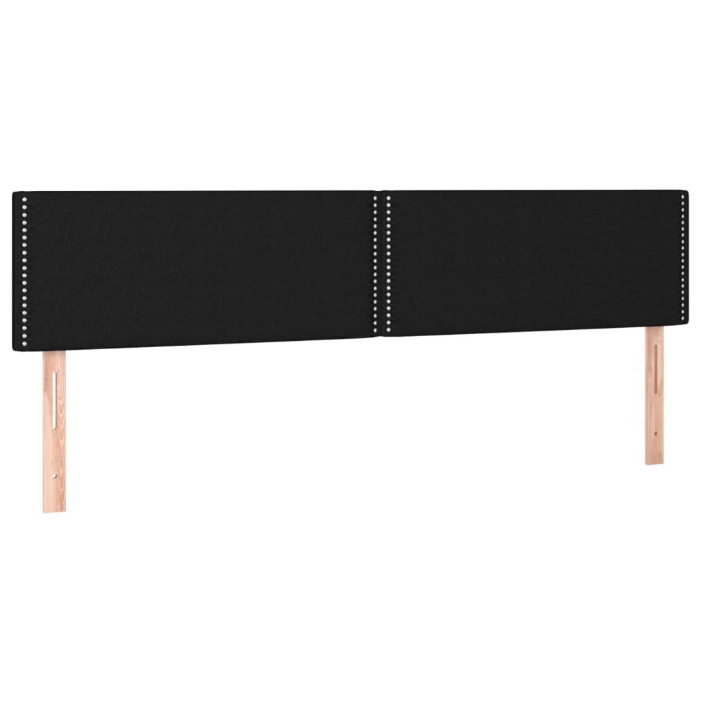 Têtes de lit 2 pcs Noir 100x5x78/88 cm Tissu