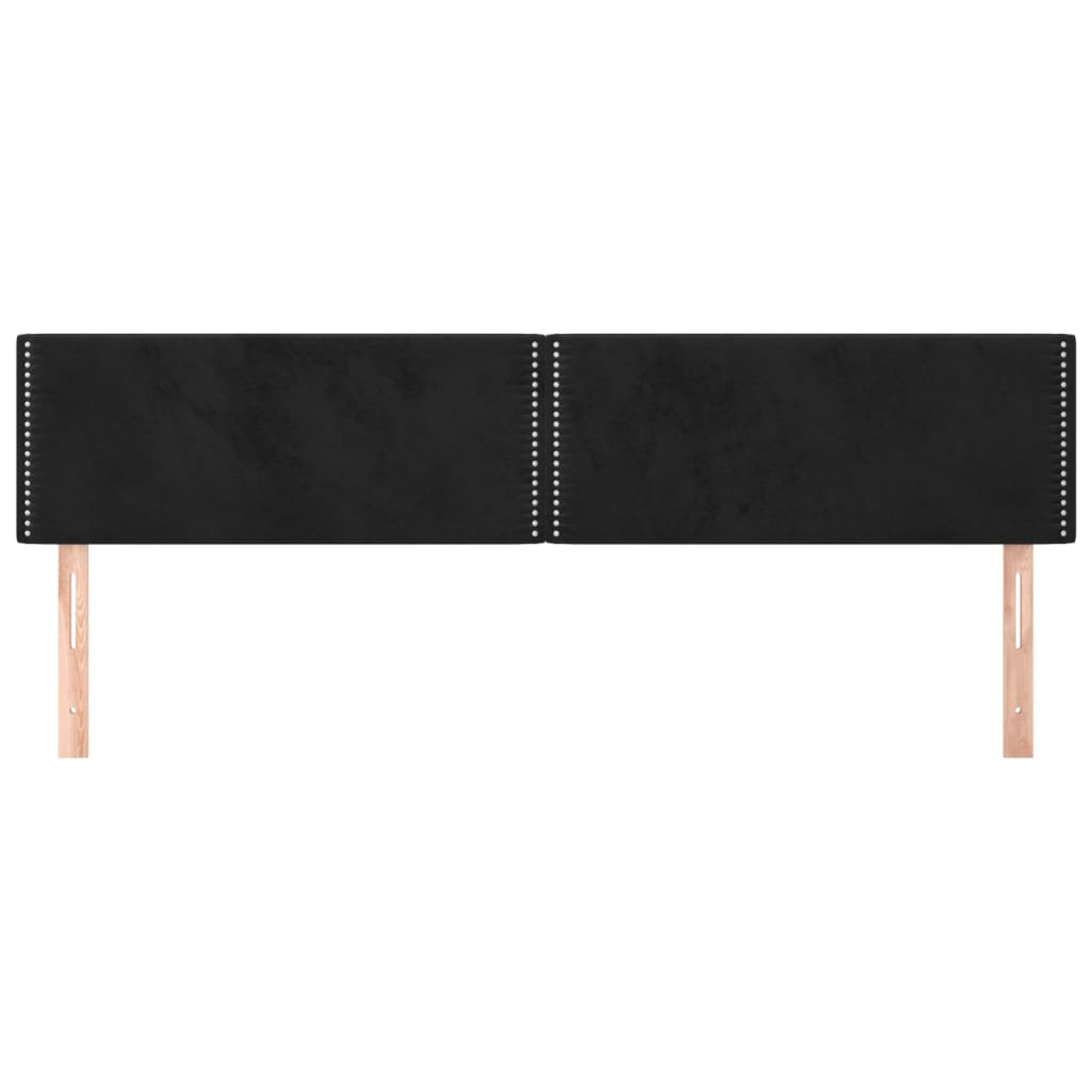 Têtes de lit 2 pcs Noir 100x5x78/88 cm Velours