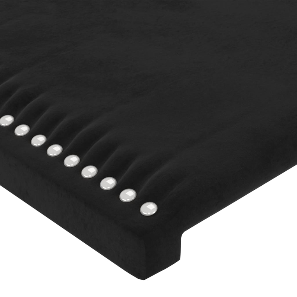 Têtes de lit 2 pcs Noir 100x5x78/88 cm Velours