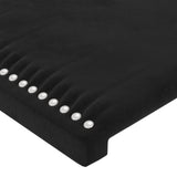 Têtes de lit 2 pcs Noir 100x5x78/88 cm Velours