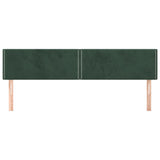 Têtes de lit 2 pcs Vert foncé 100x5x78/88 cm Velours