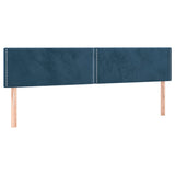 Têtes de lit 2 pcs Bleu foncé 100x5x78/88 cm Velours