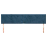 Têtes de lit 2 pcs Bleu foncé 100x5x78/88 cm Velours