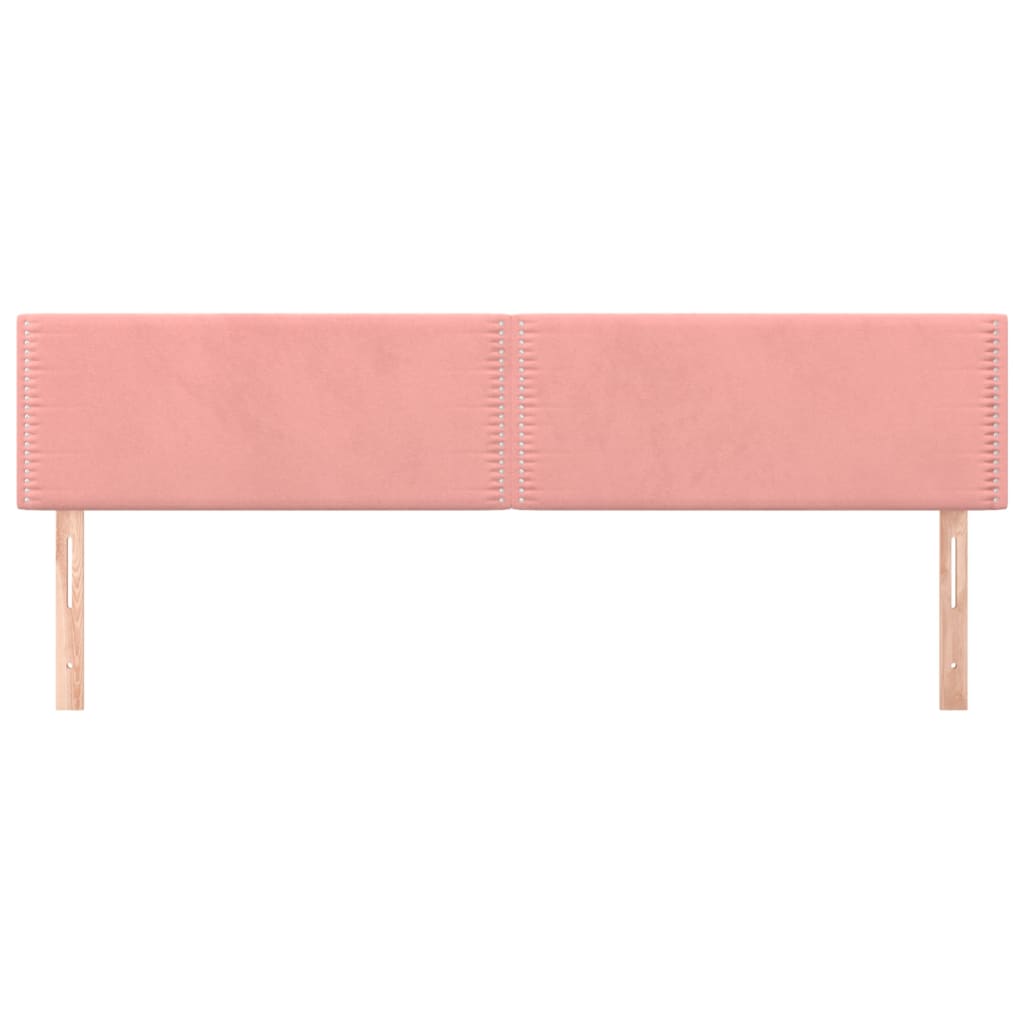 Têtes de lit 2 pcs Rose 100x5x78/88 cm Velours