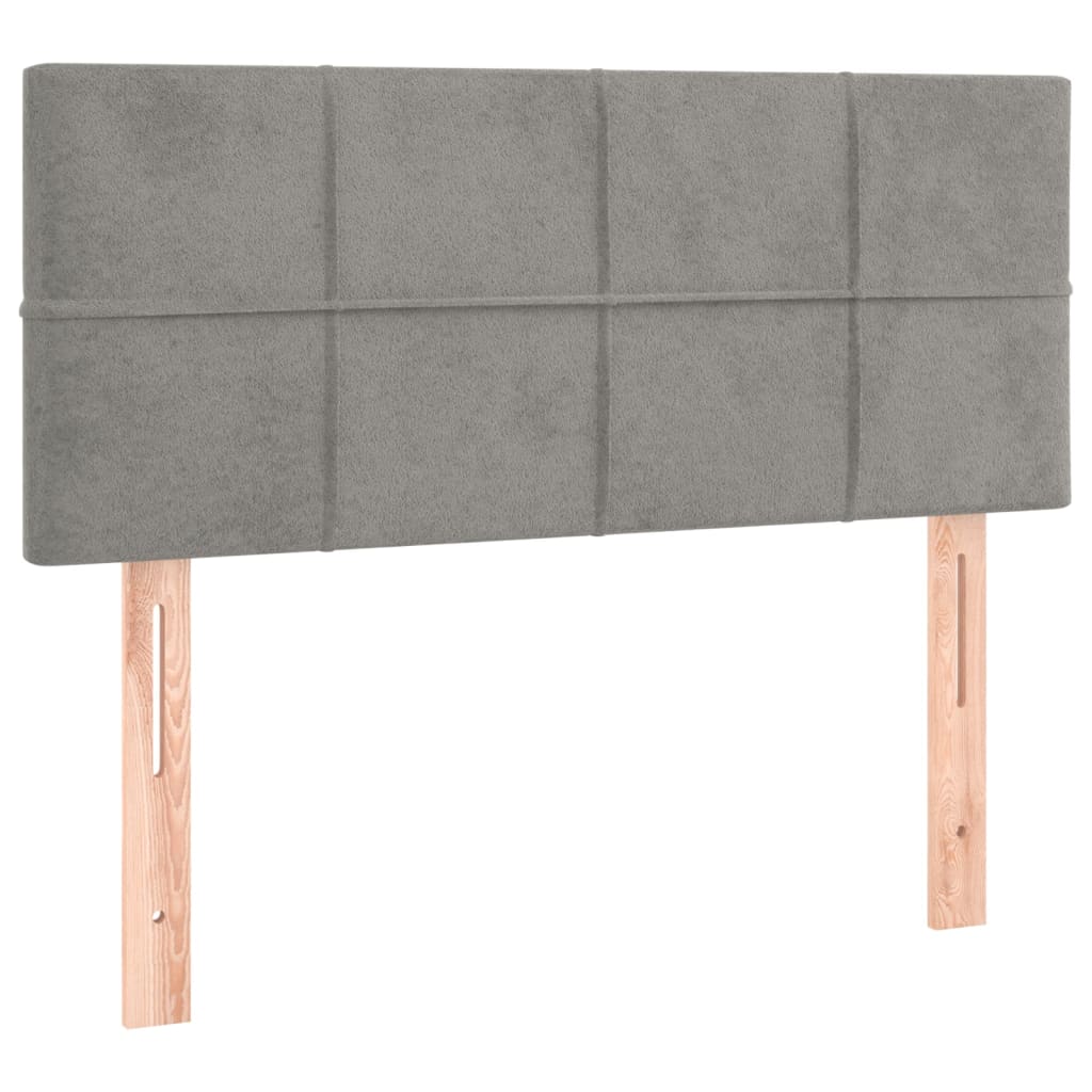 Tête de lit Gris clair 80x5x78/88 cm Velours