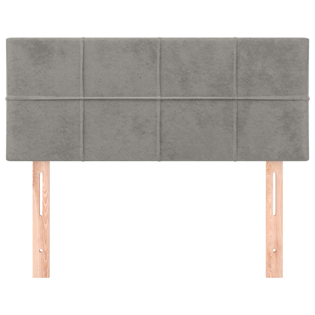 Tête de lit Gris clair 80x5x78/88 cm Velours