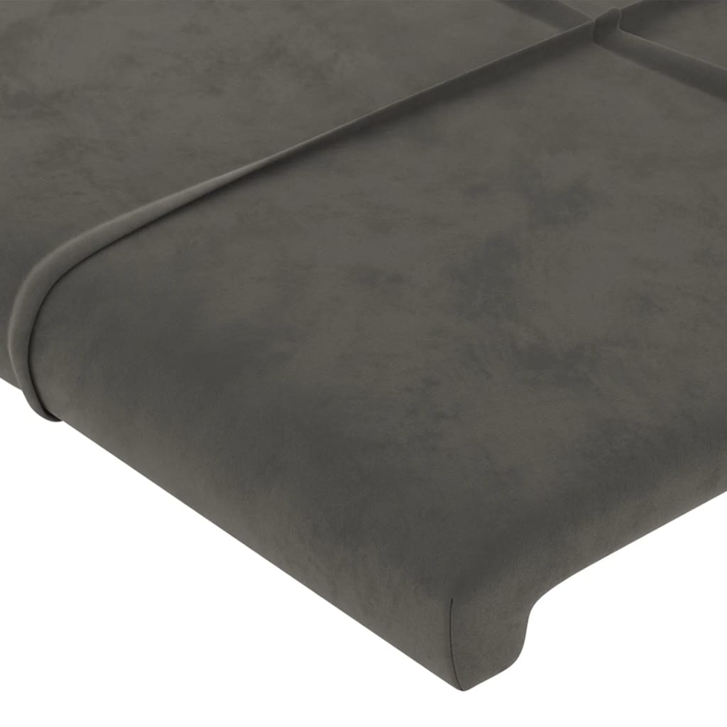 Tête de lit Gris foncé 90x5x78/88 cm Velours