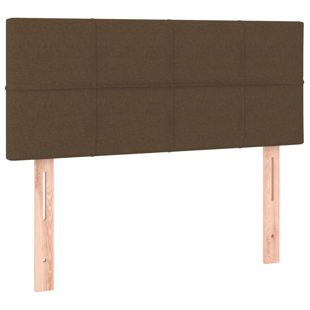 Tête de lit Marron Foncé 100x5x78/88 cm Tissu