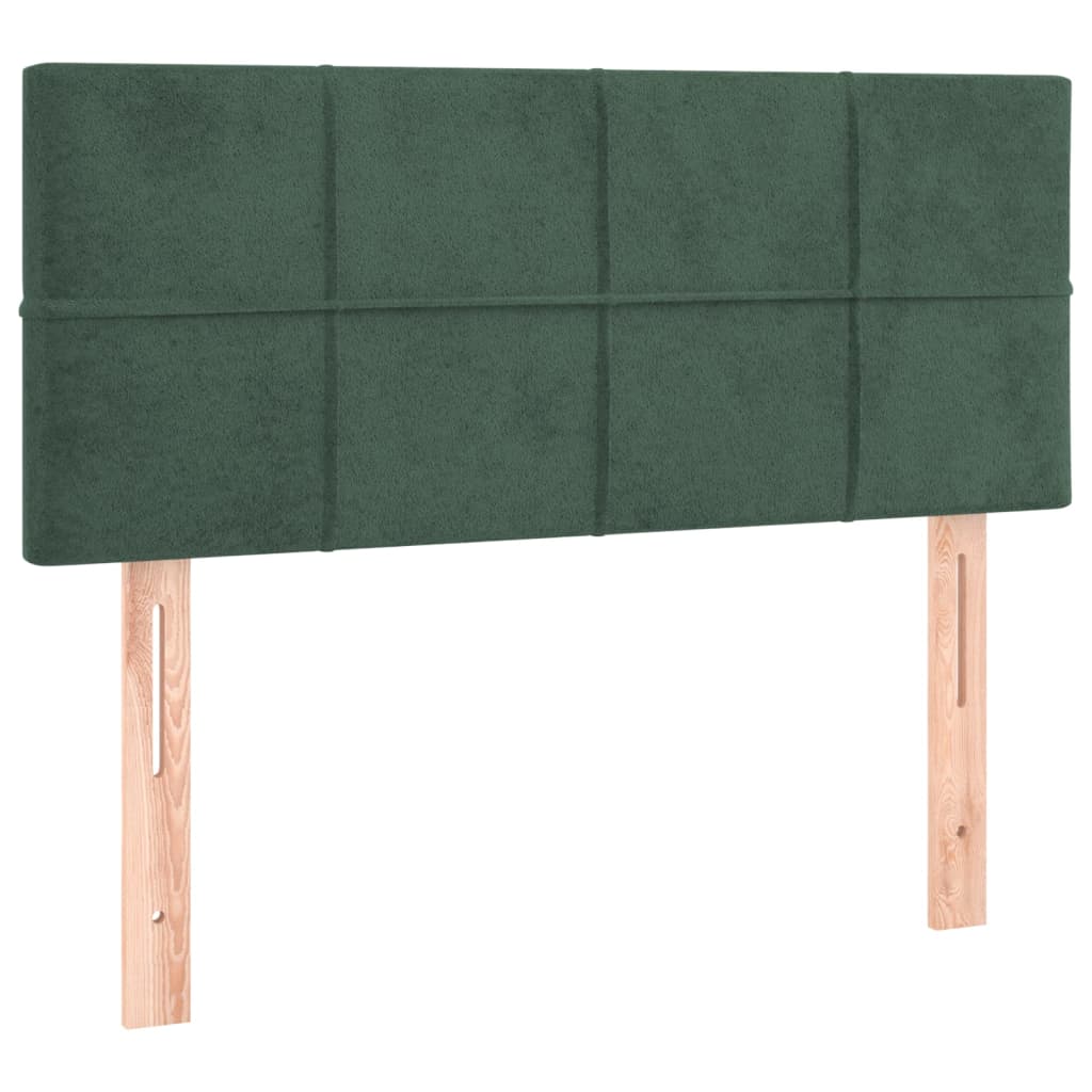 Tête de lit Vert foncé 100x5x78/88 cm Velours