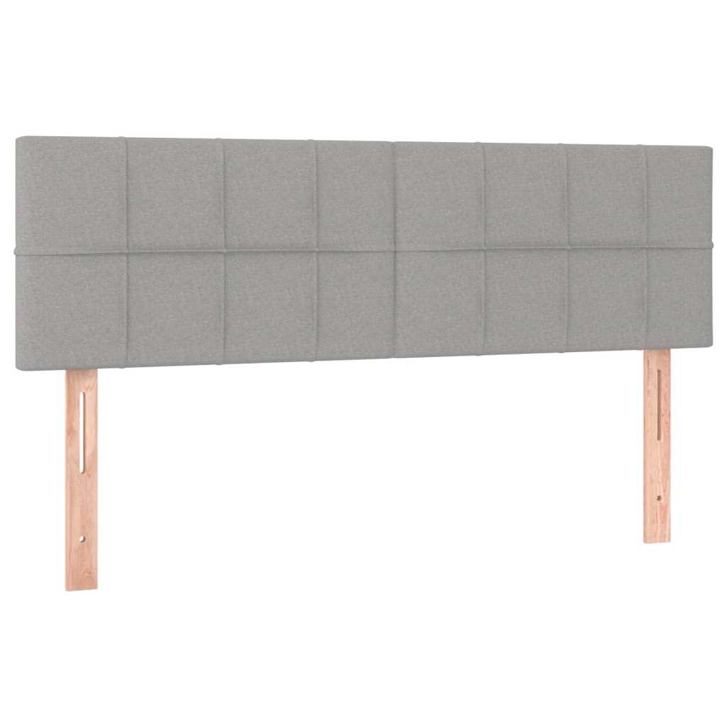 Têtes de lit 2 pcs Gris clair 72x5x78/88 cm Tissu