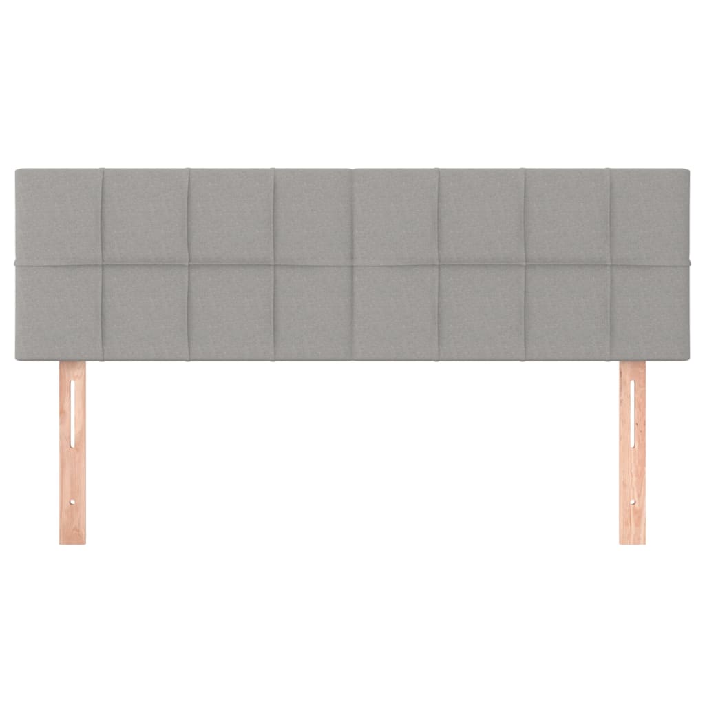 Têtes de lit 2 pcs Gris clair 72x5x78/88 cm Tissu