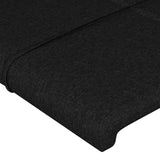 Têtes de lit 2 pcs Noir 72x5x78/88 cm Tissu