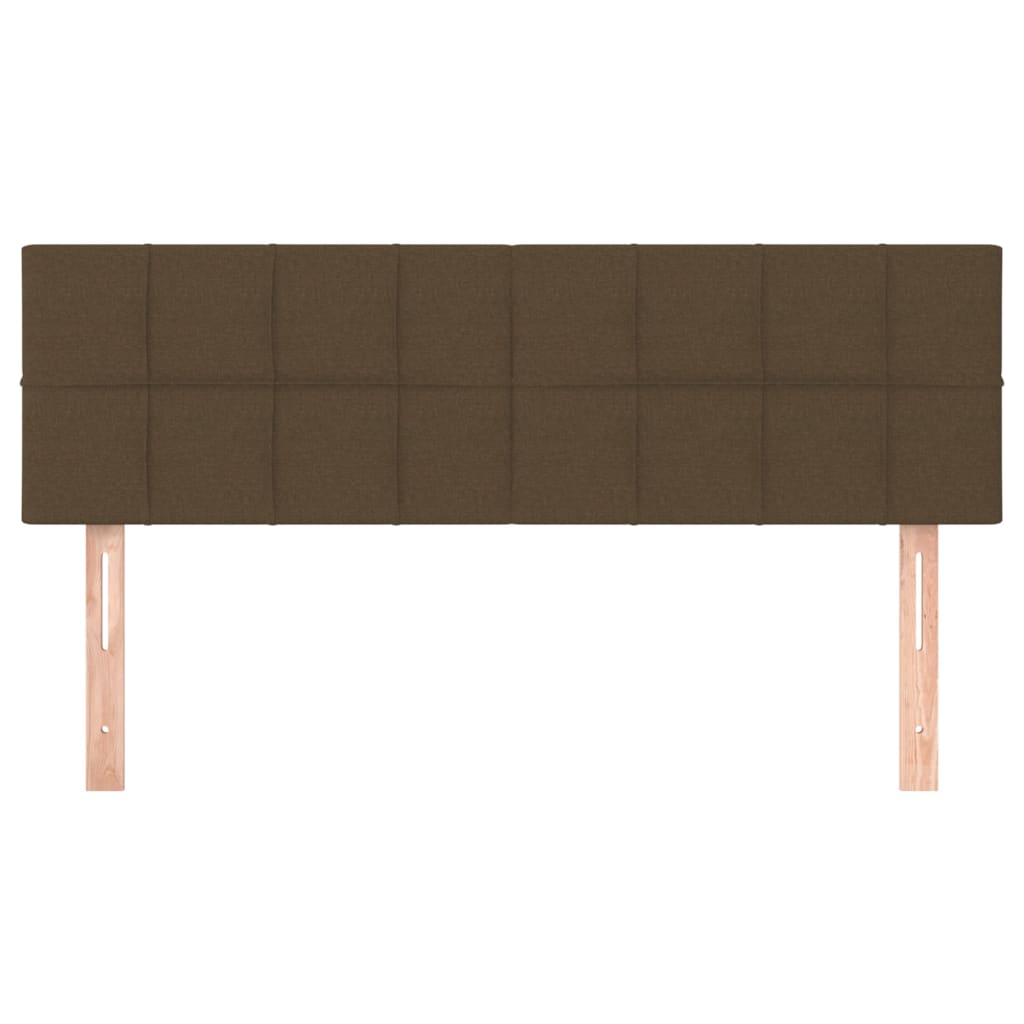 Têtes de lit 2 pcs Marron foncé 72x5x78/88 cm Tissu