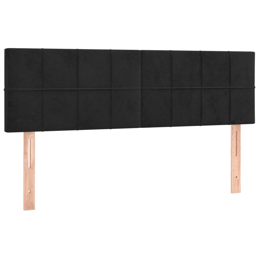 Têtes de lit 2 pcs Noir 72x5x78/88 cm Velours