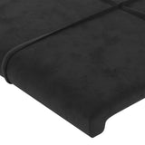 Têtes de lit 2 pcs Noir 72x5x78/88 cm Velours